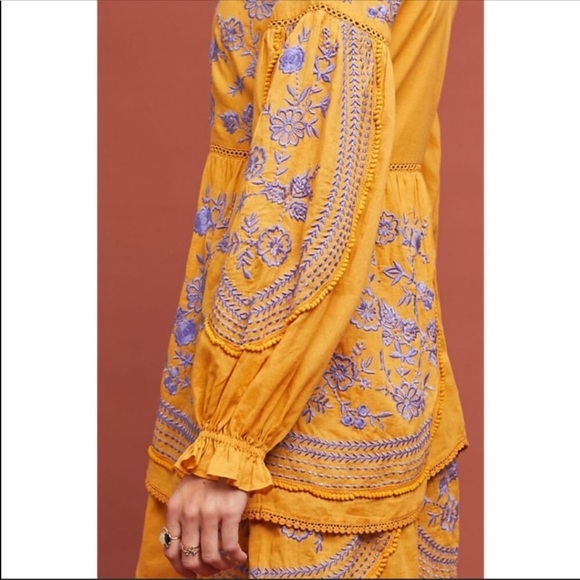 Anthropologie Yellow Prairie Dress NWT SZ XS - Picture 2 of 8